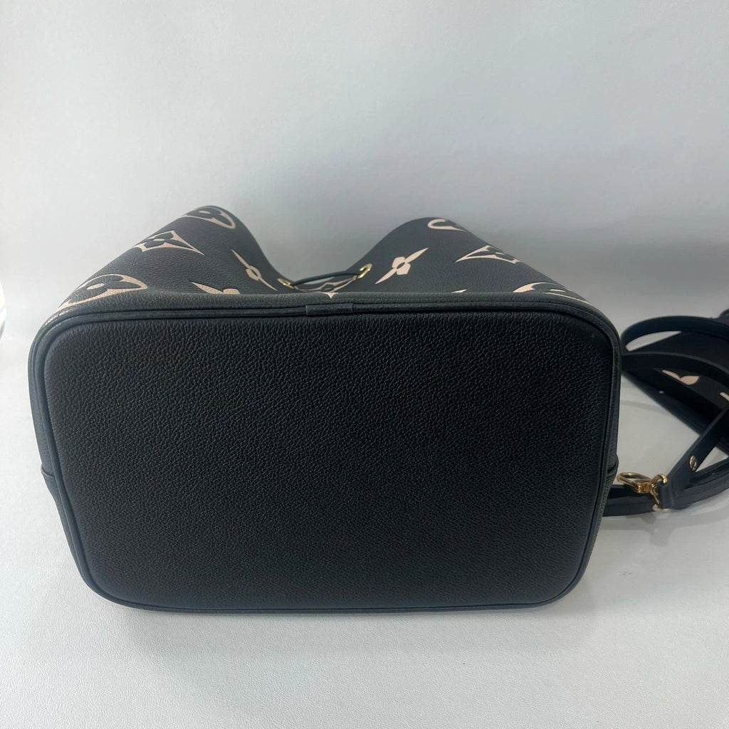 Louis Vuitton Black White Monogram Bucket Bag For Women