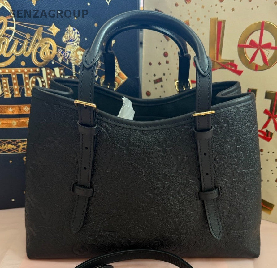 Louis Vuitton Babylone Tote PM Top Handle Bag Crossbody Black Gold Women Classic