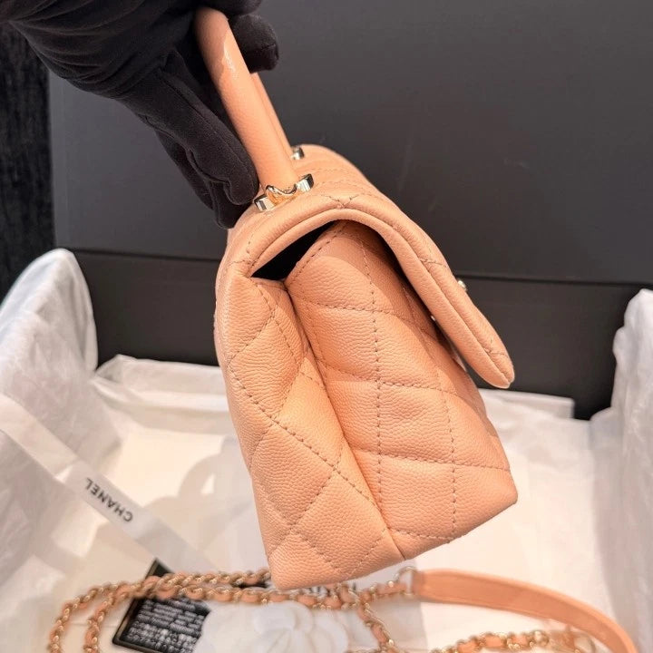 Chanel Coco Handle Mini Calfskin Top Handle Shoulder Crossbody Bag Women D