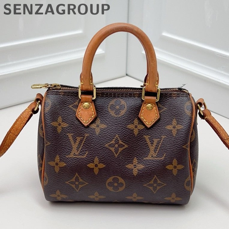 Louis Vuitton Speedy Nano Monogram Top Handle Crossbody Women Classic