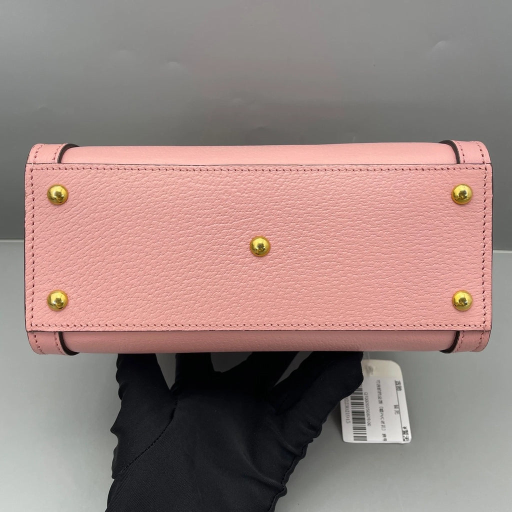 GUCCI Leather Diana Bamboo Mini Top Handle Bag For Women