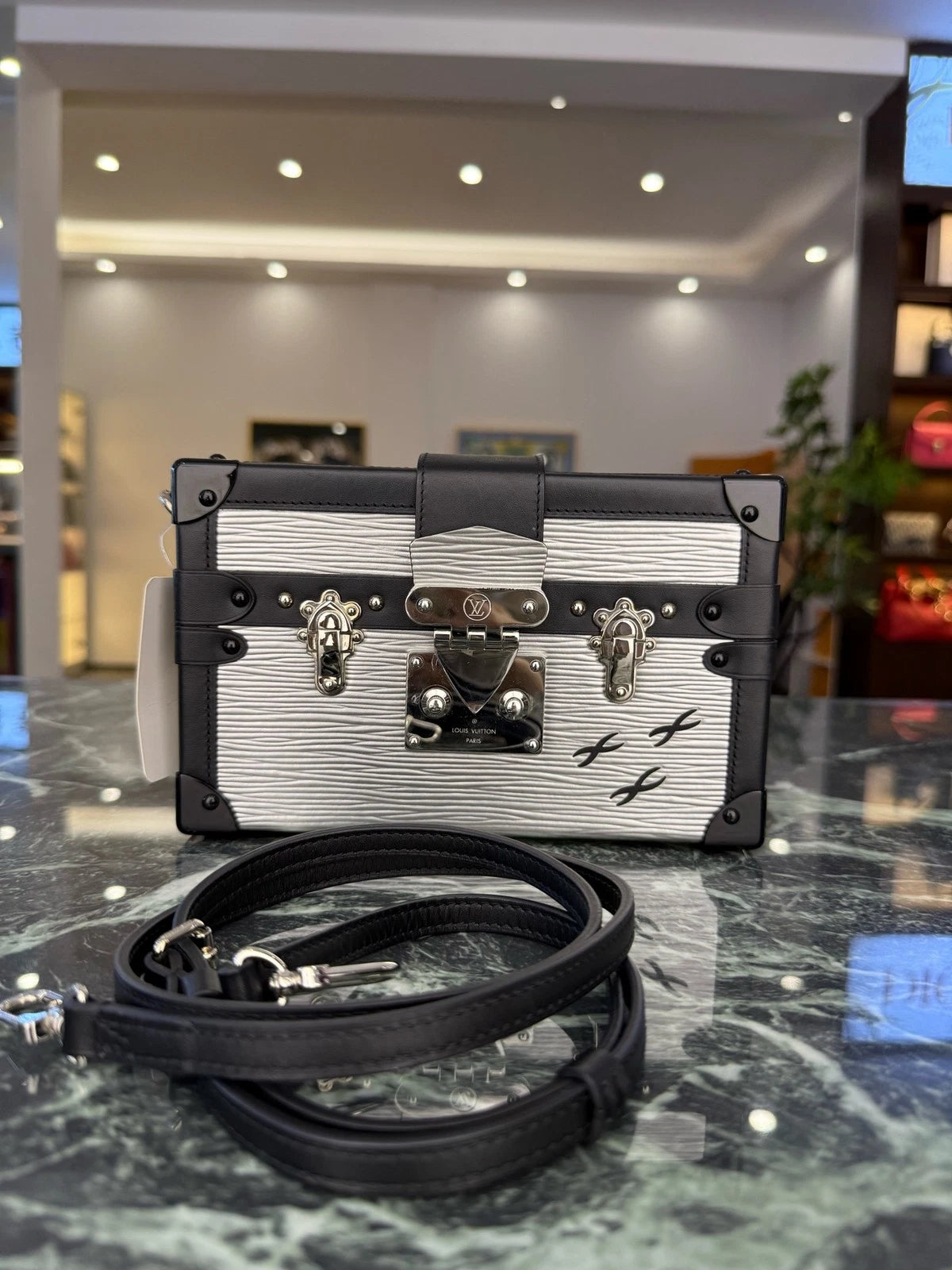 Louis Vuitton Epi Trunk Clutch Box Shoulder Crossbody For Women
