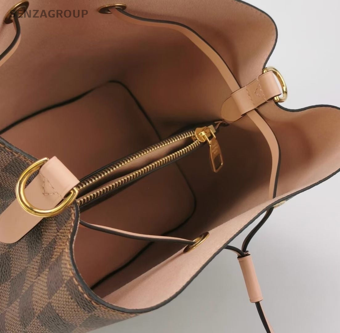 Louis Vuitton Noe Damier Ebene 2ways Shoulder Crossbody Bag Women Brown