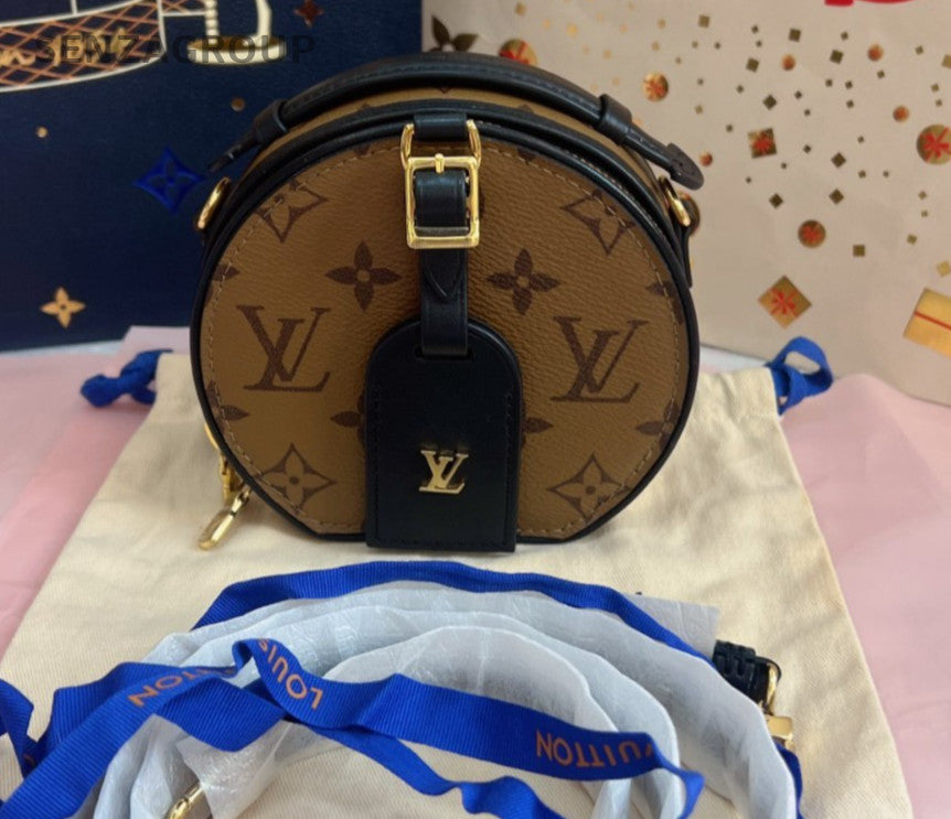 Louis Vuitton Monogram Boite Chapeau mini Crossbody Women Classic Brown