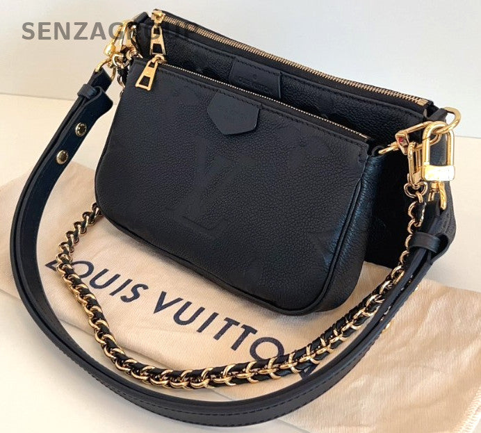 Louis Vuitton MULTIPOCHETTE Monogram Empreinte Shoulder bag Women Black