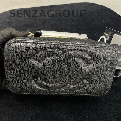 Chanel Classic Black Gold Quilted Long Box Chain Shoulder Bag