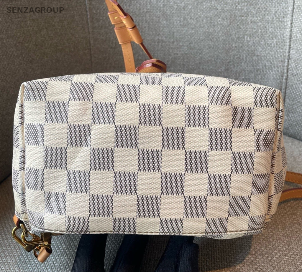 Louis Vuitton Sperone Mini Backpack White Gold Used Women Classic Fashion