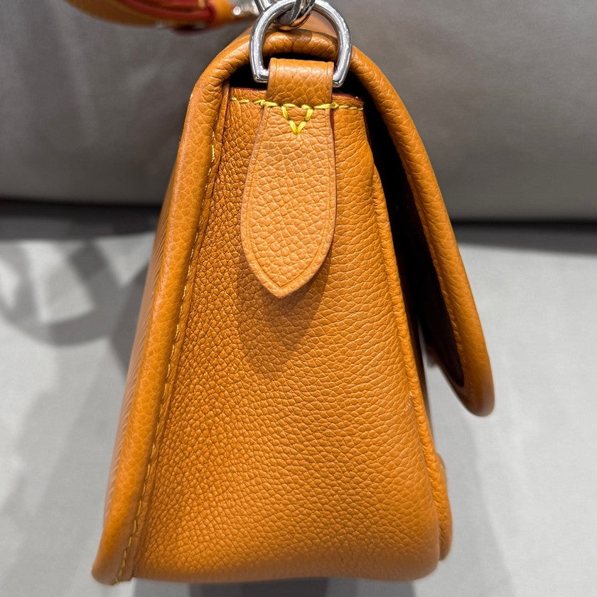 Louis Vuitton Monogram Vernis Fendi Baguette Orange Silver Clasp