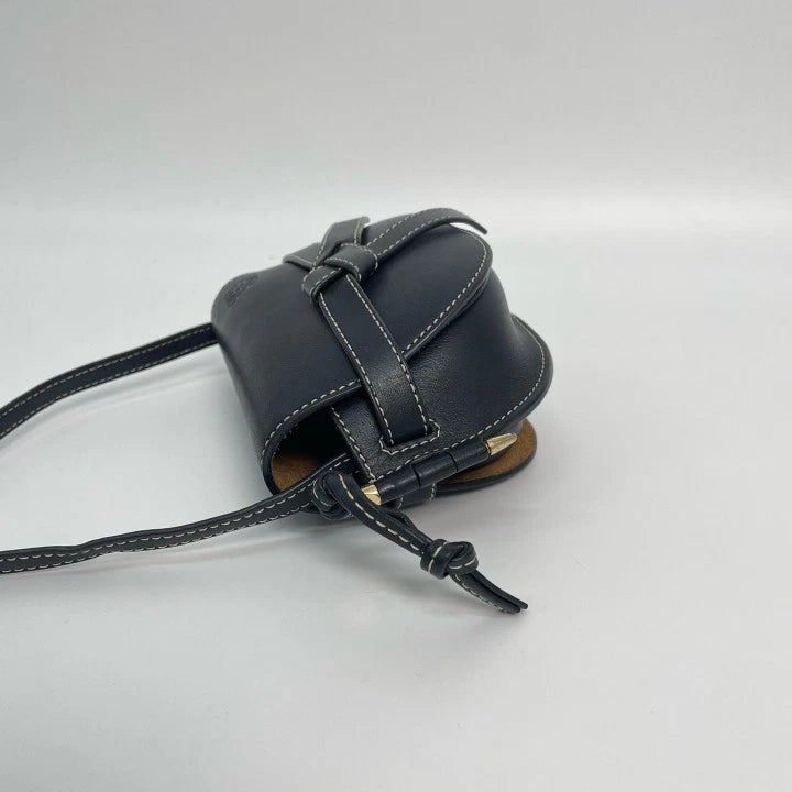 Loewe Gate Mini Calfskin Shoulder Crossbody Bag Black Women