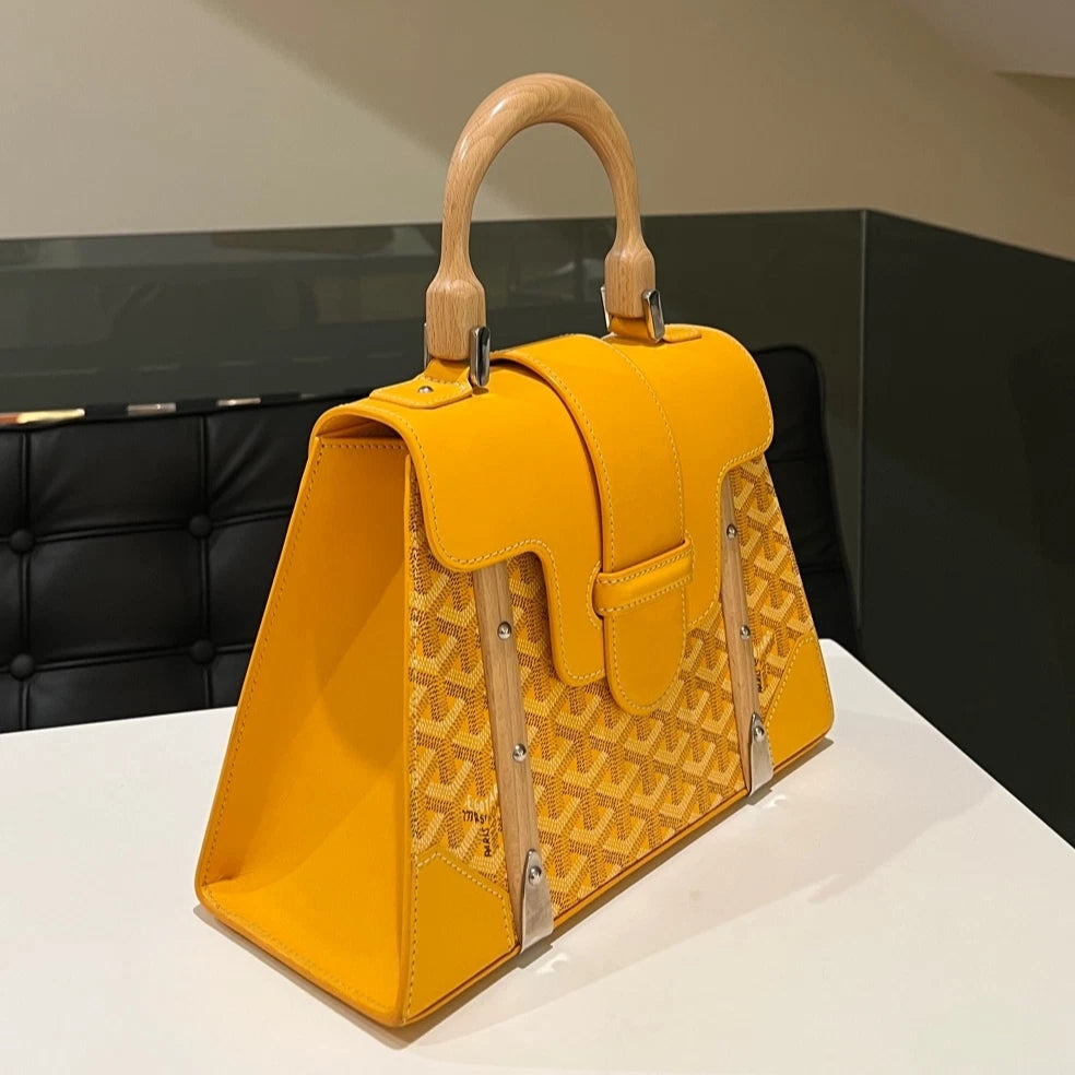 Goyard Saigon Large Yellow Silver Clasp Handbag - Classic Women's Tote