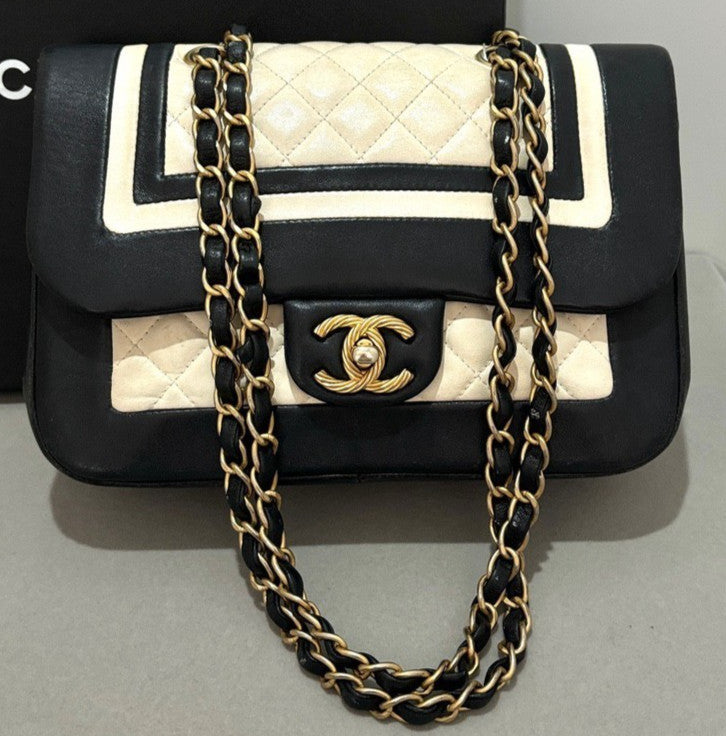CHANEL Classic Flap Chain CC Shoulder bag Panda Color Women
