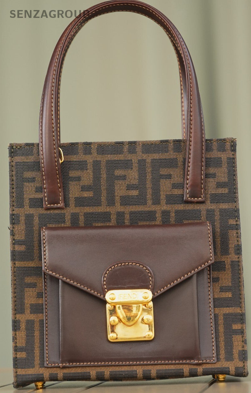 FENDI  Zucca 2way Tote Handbag Brown