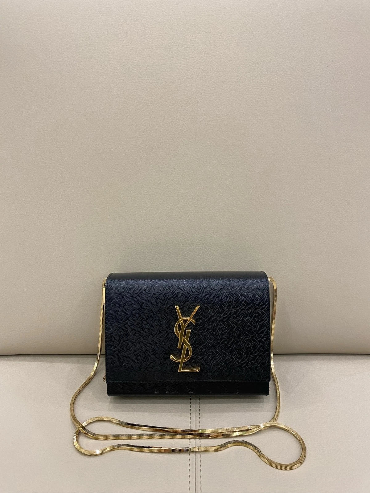 Saint Laurent Black Box Chain Shoulder Bag For Women