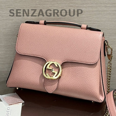 Gucci Messenger Bag Pink Gold Buckle Leather Women's Shoulder Crossbody