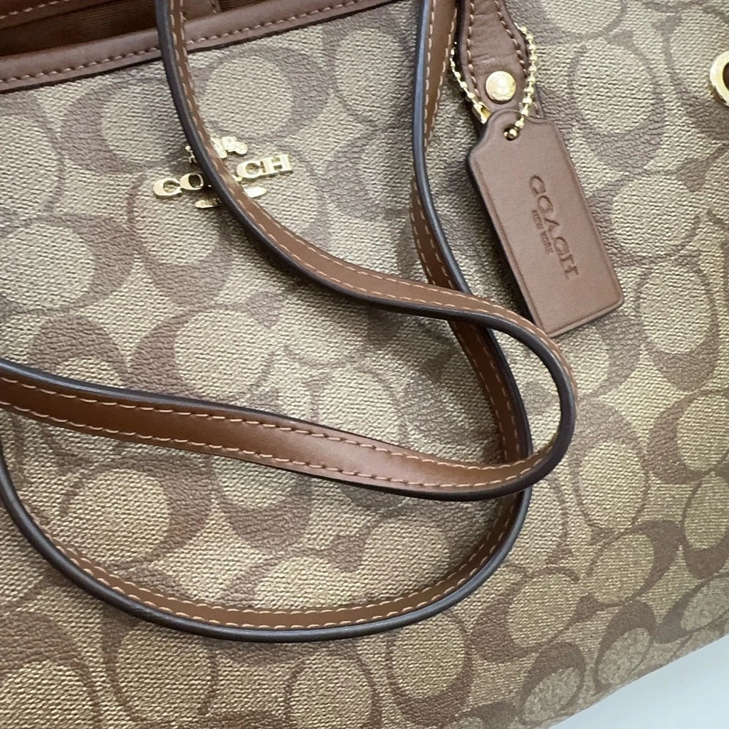 Coach Women's Signature Canvas Tote Shoulder Crossbody Handbag