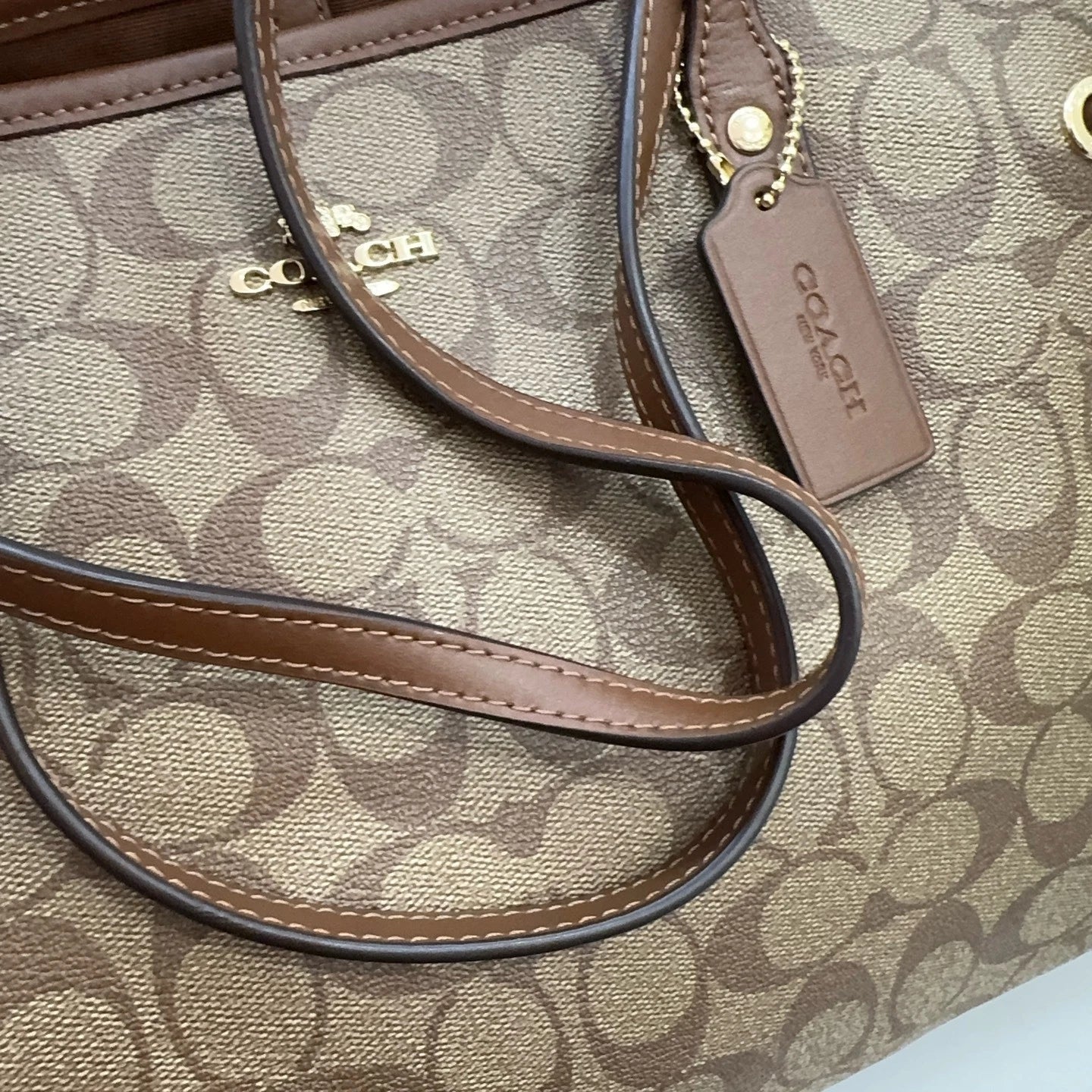 Coach Women's Signature Canvas Tote Shoulder Crossbody Handbag