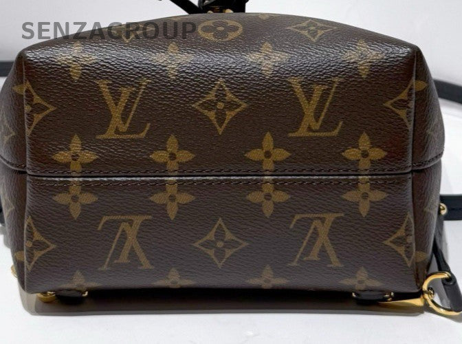 Louis Vuitton Montsouris BB Monogram Backpack Brown Gold Women Classic