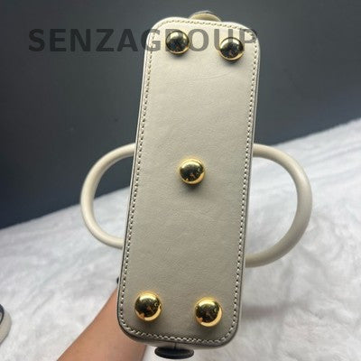 Gucci 1955 White Gold Zipper Top Handle Crossbody Bag Women's Classic
