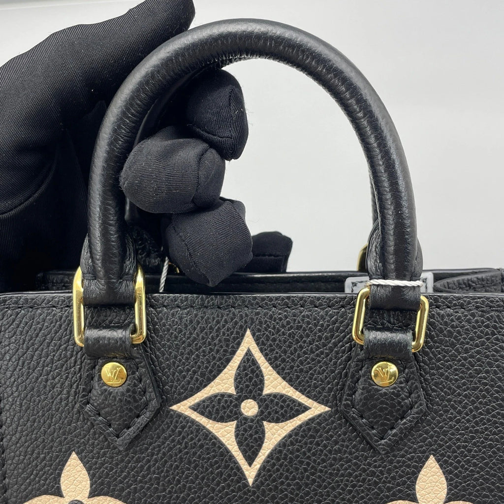 Louis Vuitton Black Leather Mini Top Handle Bag For Women