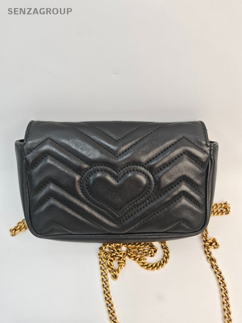 #001 - Gucci GG Marmont Crossbody Super Mini Black Leather CQ73223X