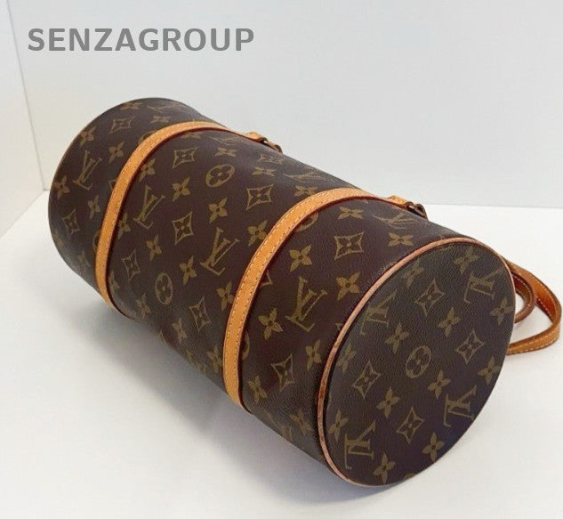 Louis Vuitton Papillon Monogram Shoulder Bag Brown Gold Women Classic Vintage