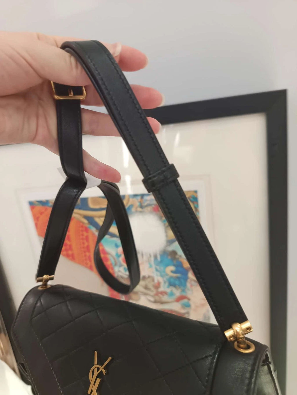 YSL Gaby Mini Front Flap Quilted Shoulder Bag For Women