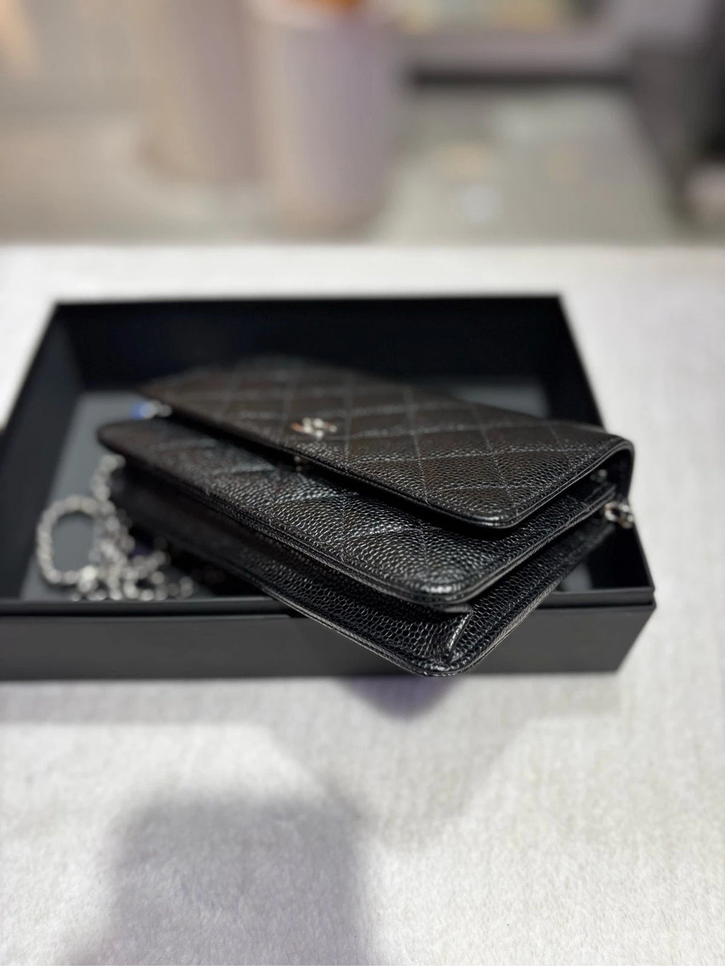 CHANEL Black WOC Crossbody Bag For Women