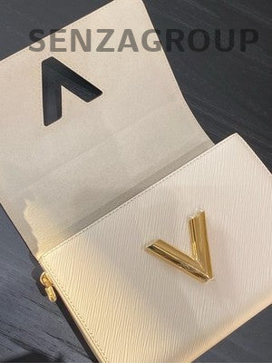 Louis Vuitton Twist Medium White Epi Leather Gold Lock Shoulder Bag