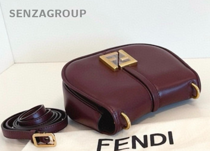 Fendi C’mon Full-Leather Messenger Shoulder Crossbody Bag Almost Brand New Red