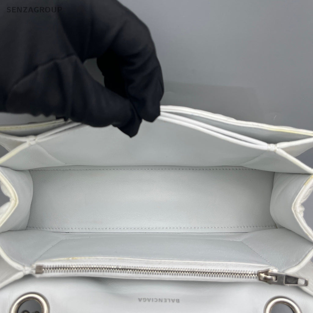 Balenciaga crush PM Shoulder Crossbody Bag White Women