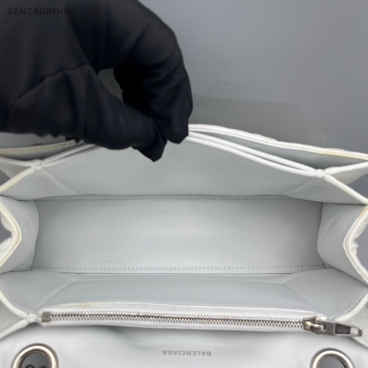 Balenciaga crush PM Shoulder Crossbody Bag White Women