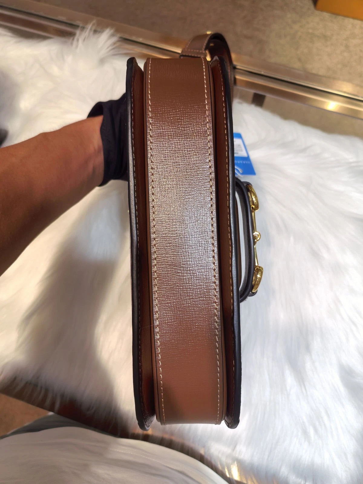 GUCCI 1955 Brown Label Leather Shoulder Bag For Women