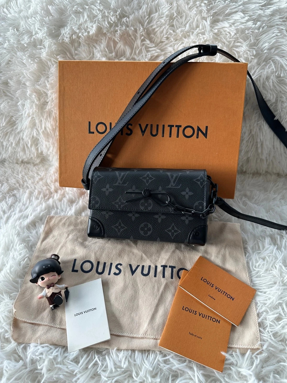 Louis Vuitton Steamer Monogram Leather Mini Box Shoulder Bag Women