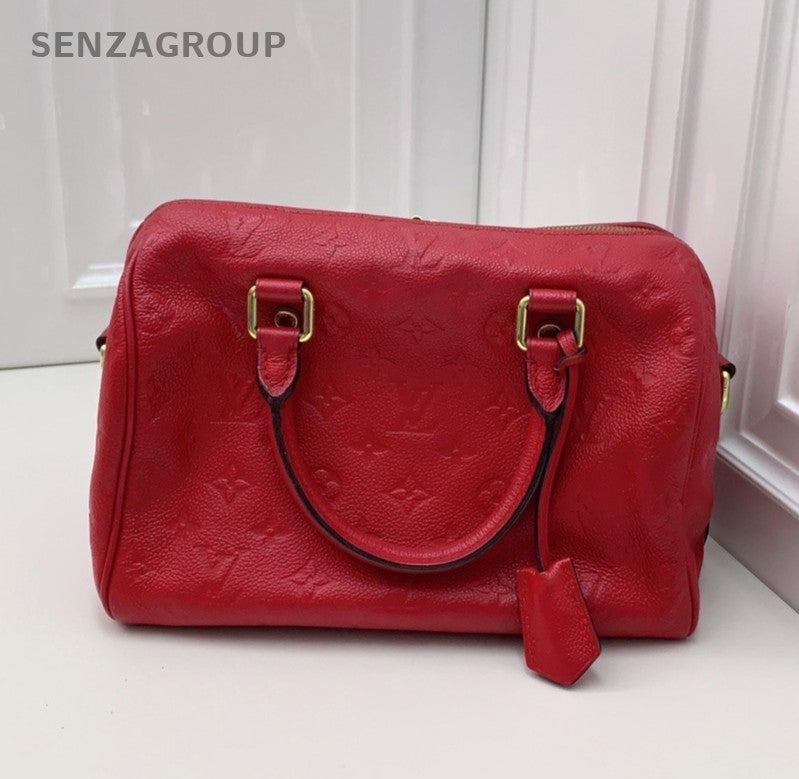 Louis Vuitton speedy25 Handbag Shoulder Crossbody Bag Women Red
