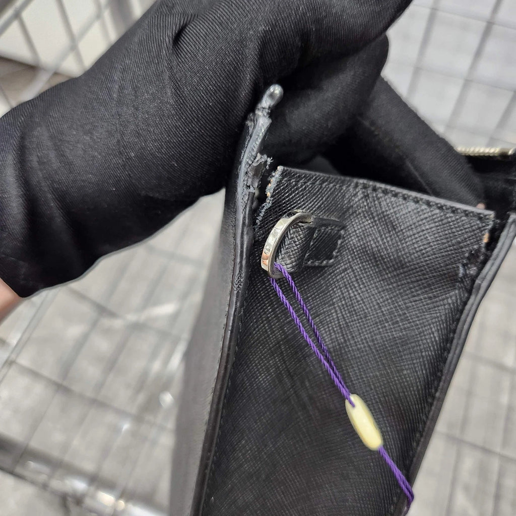 PRADA Black Triangle Logo Clutch For Women
