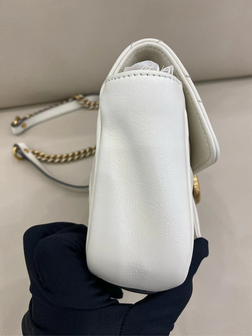 GUCCI Marmont22 Small White Shoulder Bag For Women