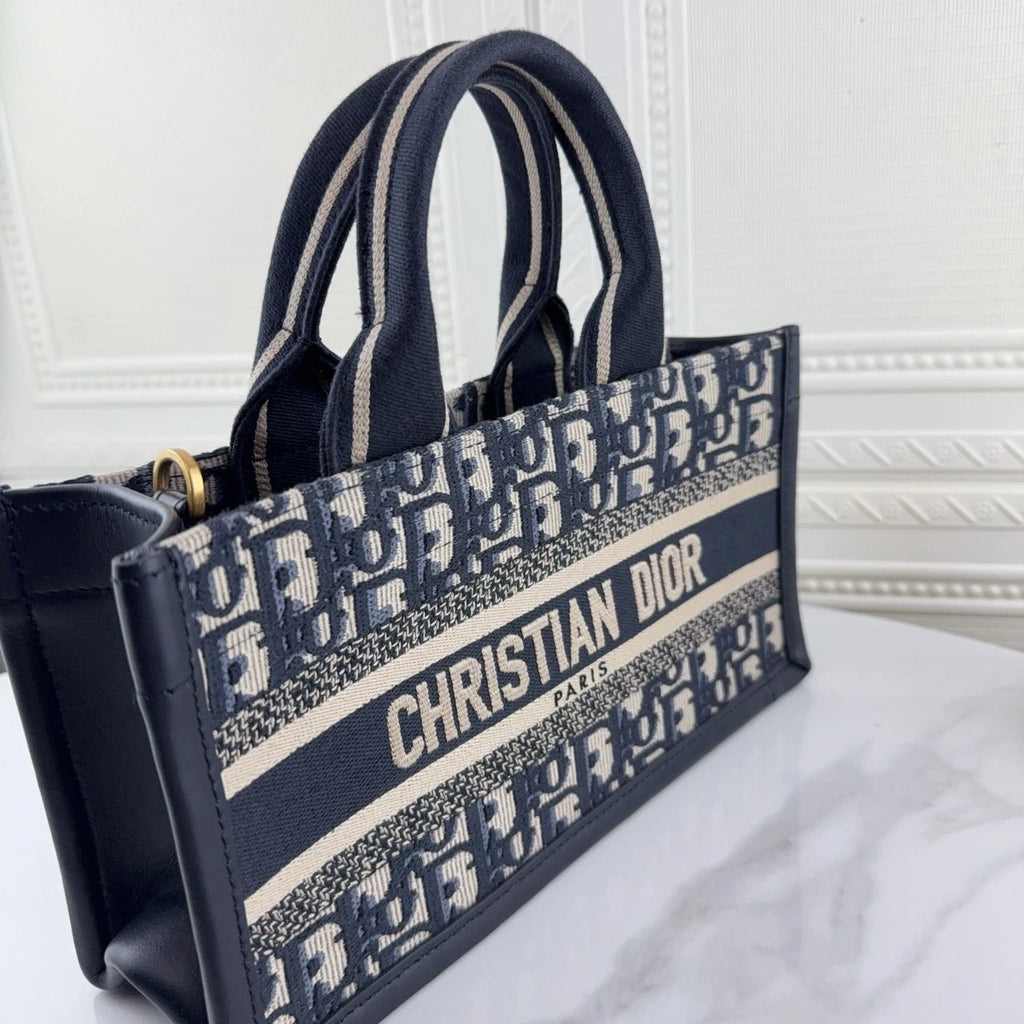 Dior Oblique Horizontal Book Tote Crossbody Handbag For Women