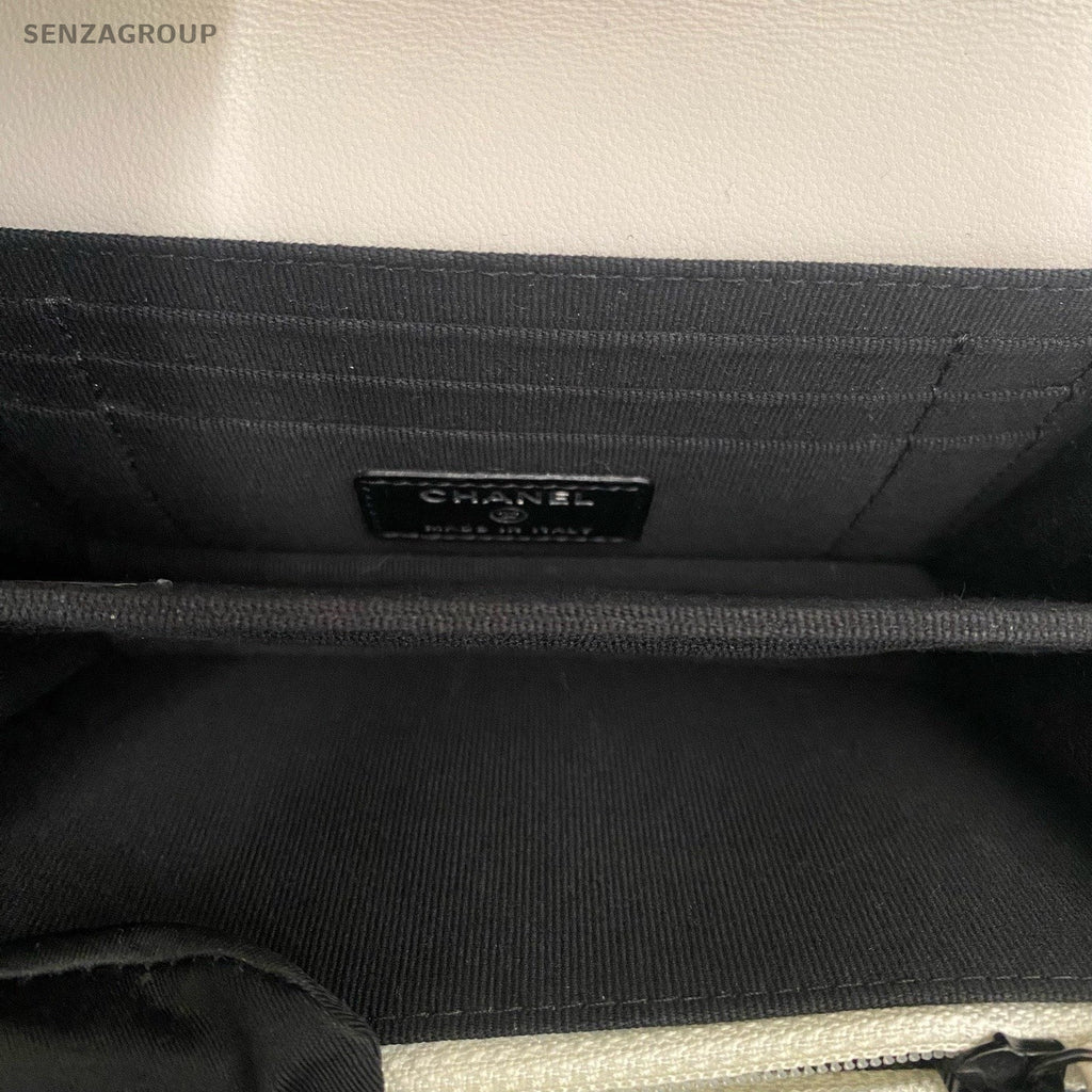 CHANEL Trendy CC WOC Chain Crossbody Black White Women Classic Diamond