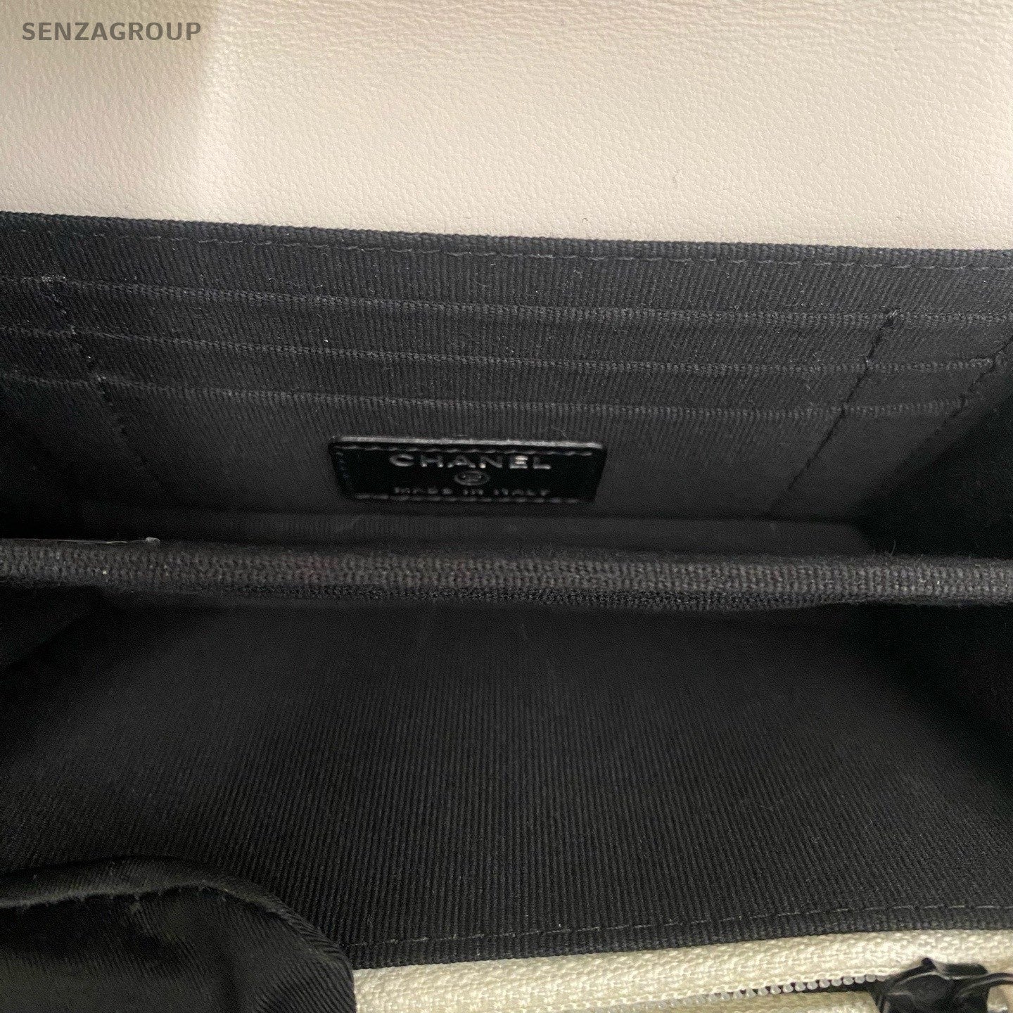 CHANEL Trendy CC WOC Chain Crossbody Black White Women Classic Diamond