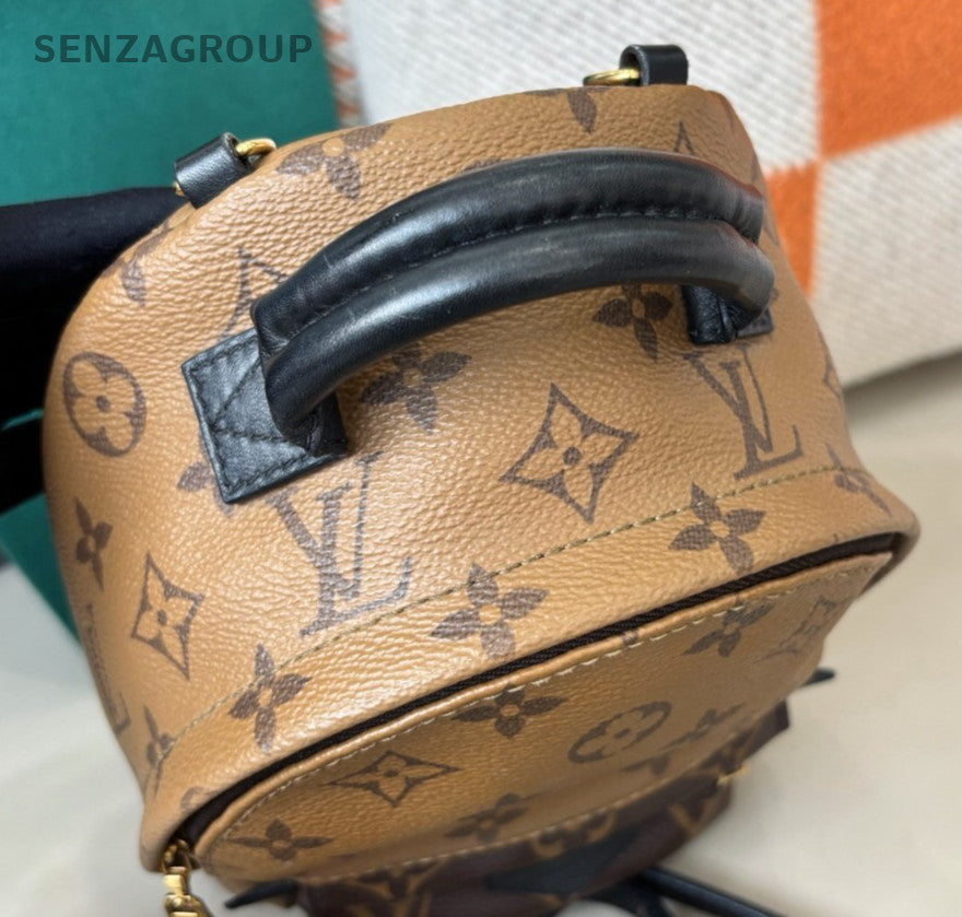 Louis Vuitton Monogram Mini Backpack Brown Gold Unisex Adults Classic