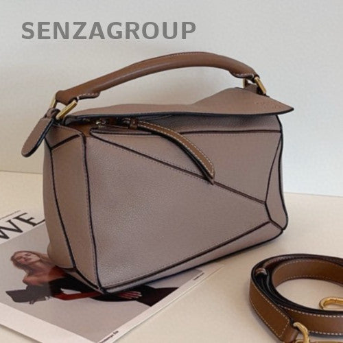 Loewe Puzzle PM Shoulder Bag Crossbody Brown Gold Women Classic