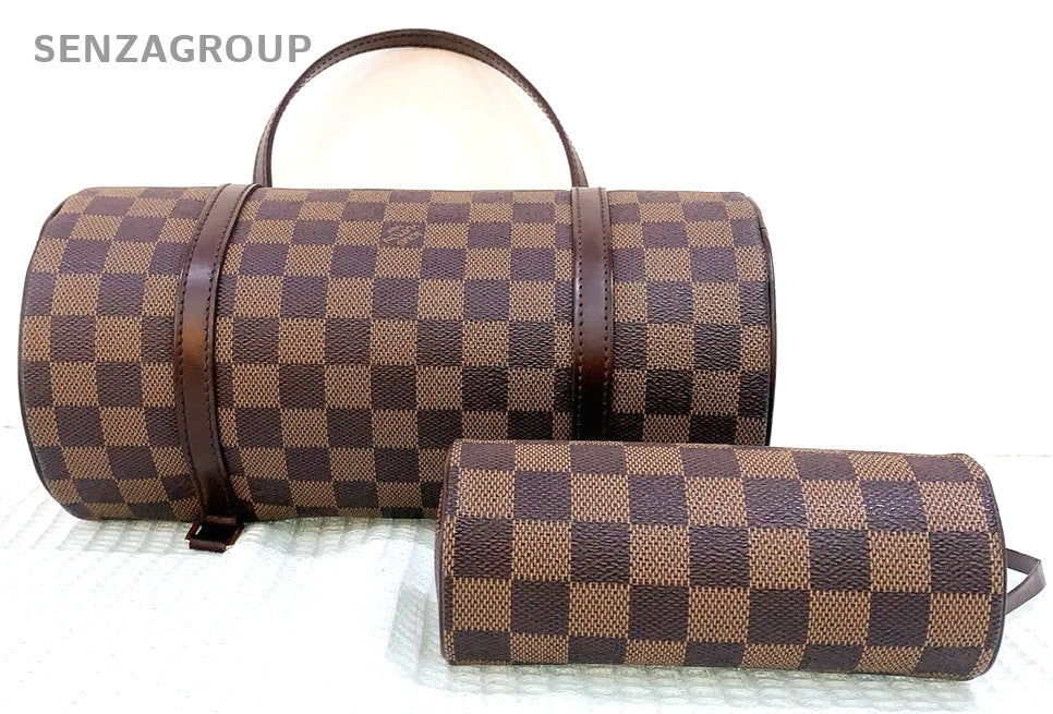 Louis Vuitton Papillon Damier Ebene Handbag Purse Shoulder bag Brown