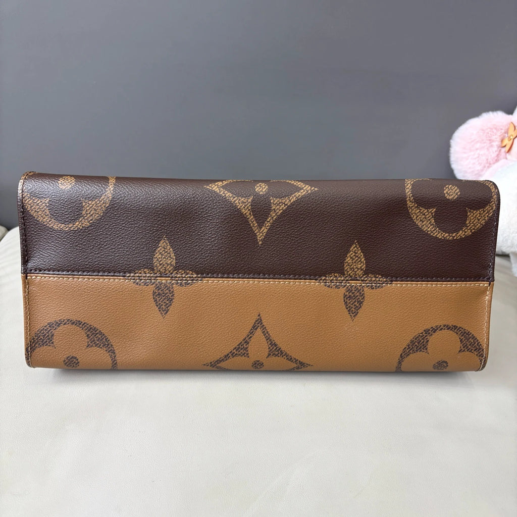 Chip Version Louis Vuitton Onthego MM Monogram Canvas Tote Handbag Shoulder Bag