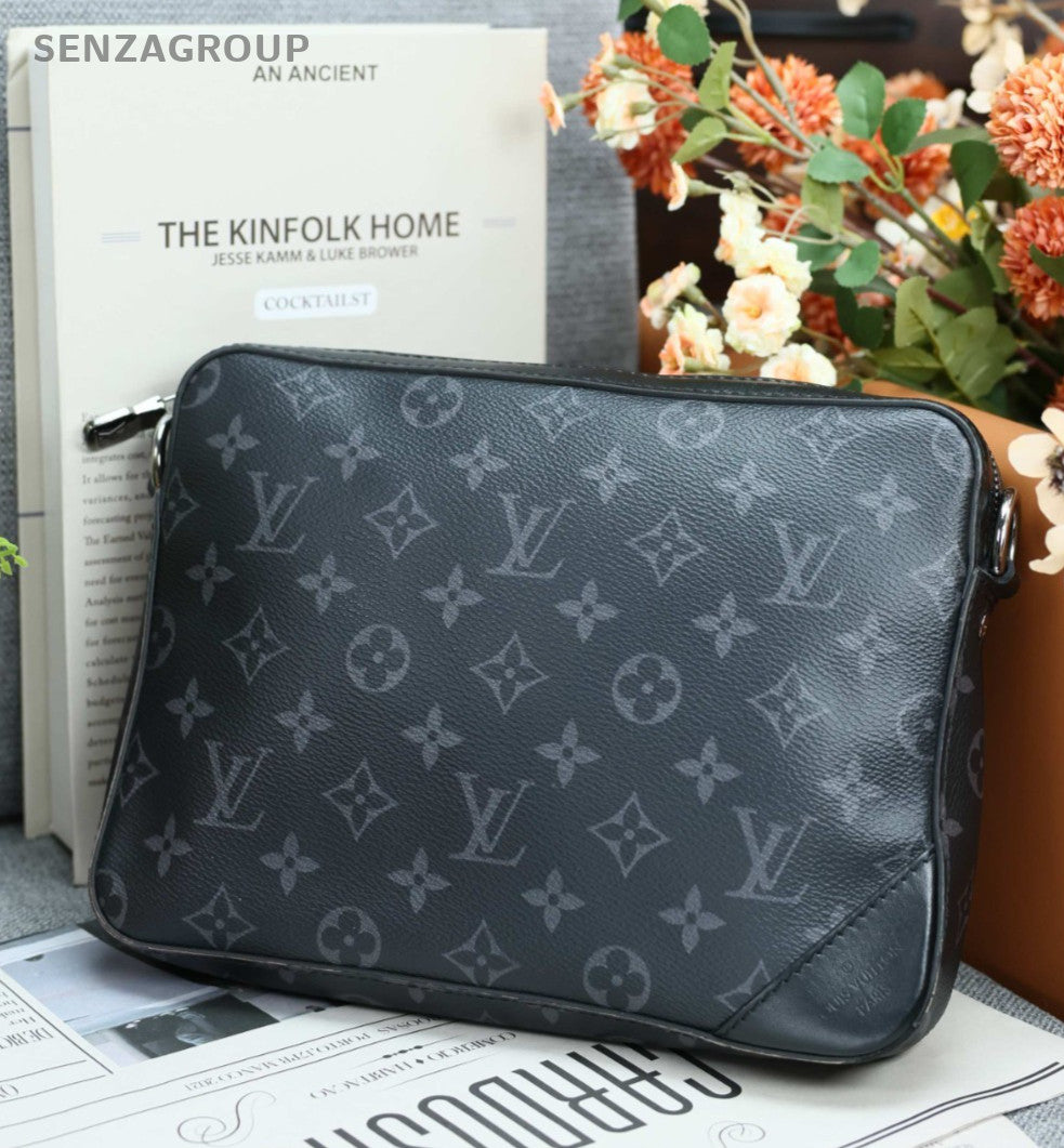 Louis Vuitton Monogram Crossbody Shoulder Bag Black