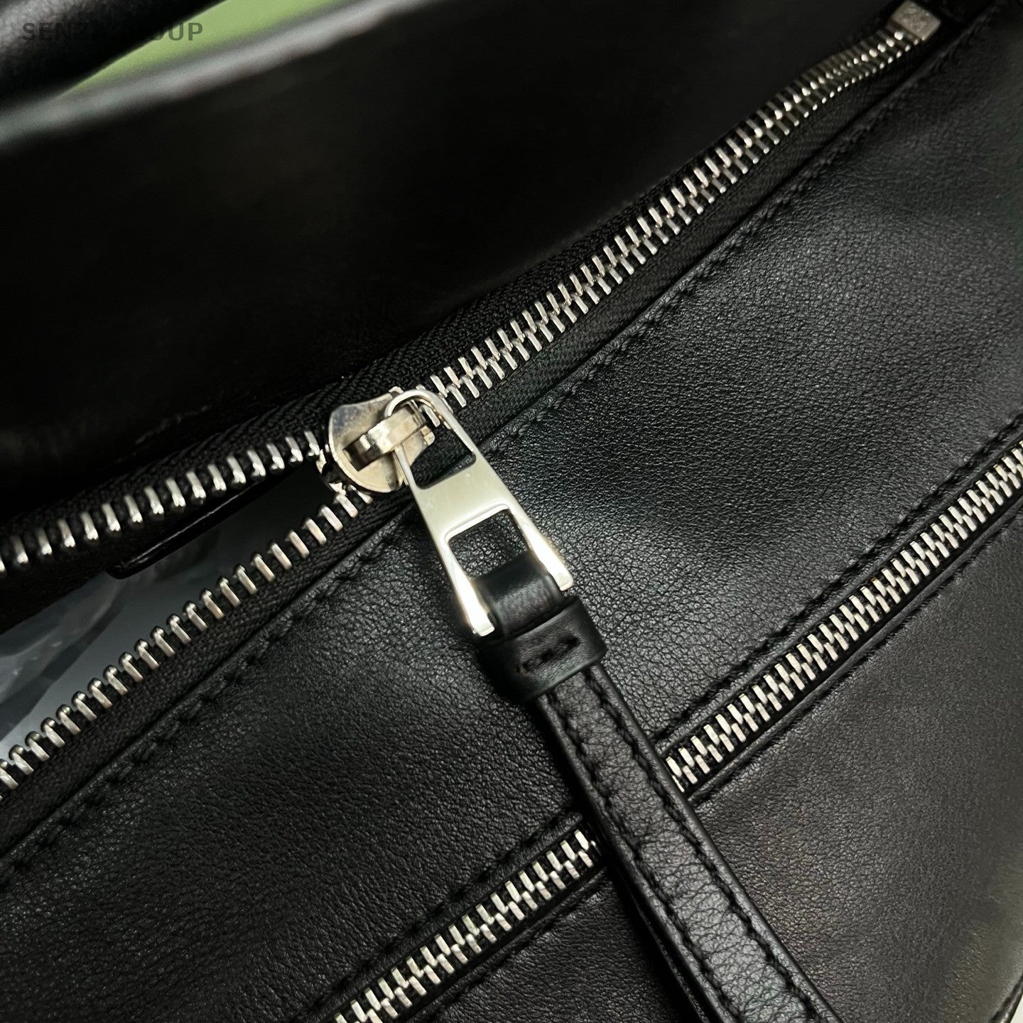 Loewe Puzzle MM Shoulder Bag Crossbody Black Silver Women Classic