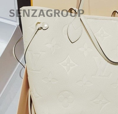 Louis Vuitton Neverfull PM Monogram Empreinte Leather Shoulder Bag - White Gold