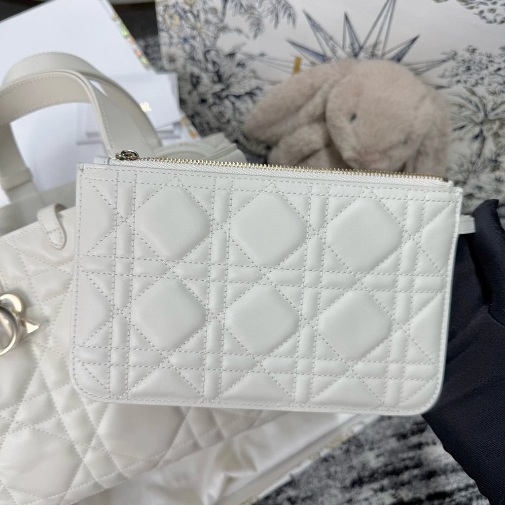 Authentic Dior Toujours Medium Leather Tote Bag for Women