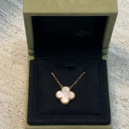 Van Cleef &amp; Arpels Vintage Alhambra Necklace Pendant with Mother Of Pearl 18K YG