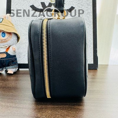 Gucci Blondie Black Gold Box Bag Classic Women's Shoulder Crossbody