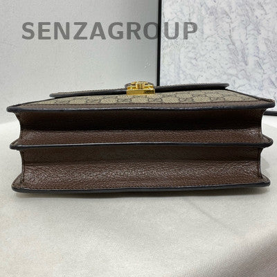 Gucci Ophidia Messenger Shoulder Bag Brown Gold Buckle Classic Women's